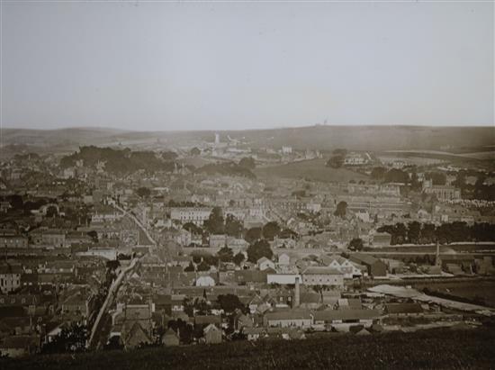 Edward Reeves, black and white photograph, View of Lewes, 36 x 49cm